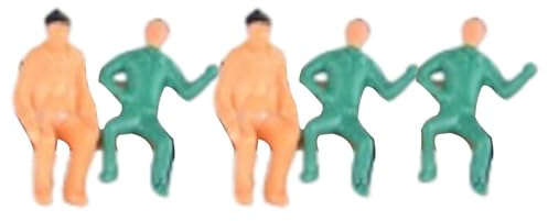 Qectial 5 Pezzi di Mini Figure di Persone di Colore Casuale, Figure Diorama in Miniatura per La Decorazione della Casa delle Bambole, Collezioni di Giardini F, 1.8 Centimetri