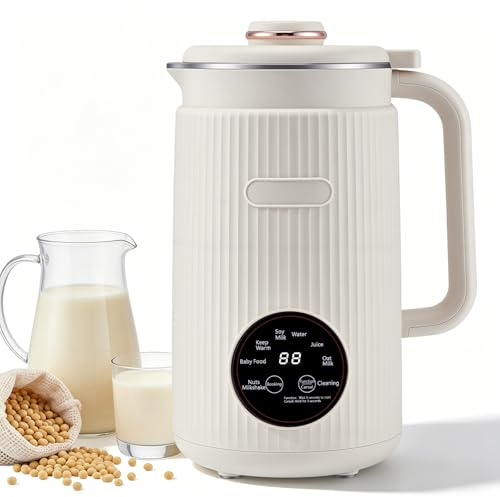 8-in-1 Nut Milk Maker, 1200ml Automatic Soy & Plant-Based Milk Machine | Self-Cleaning & Keep Warm | Homemade Almond, Oat, Cashew Milk, Soups & Juice