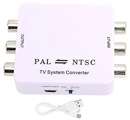 Vistreck PAL NTSC Format Converter - Miniadapter för DVD-spelare, Videobandspelare, Spelkonsoler och TV-apparater