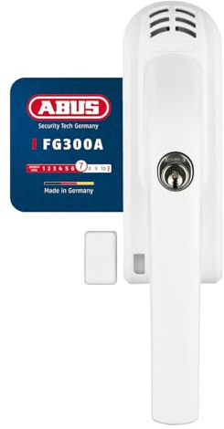 ABUS Poignée de Fenêtre Verrouillable FG300A AL0145 - Avec Cylindre Poussoir et Fonction d'Alarme, à Verrouillage Identique - Niveau de Sécurité 7 - 71900 - Blanc