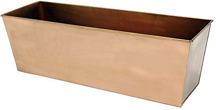 Achla Designs Plain Copper Window Flower Box Planter- Medium (23 1/4L x 7 3/4W x 7 1/2H)