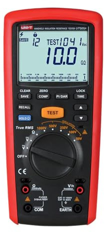 UNI-T UT505A/UT505B/True RMS Handheld Isolamento Resistenza Tester Display Count 6000 Resistenza di Isolamento, PI, DAR CE RoHS 600 CAT IV (UT505A)