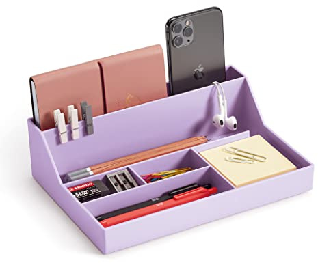 Miquelrius - Schreibtisch-Organisationstablett, Schreibtisch-Organizer, Größe 250 x 175 x 72 mm, Farbe Mauve