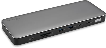 Kensington SD5765T Thunderbolt 4 Dockingstation, exklusiv für Microsoft Surface, mit USB-C & USB-A, für Laptops und 2 Monitore, Dual-Monitor 4K/8K mit bis zu 96 W Ausgangsleistung (K34112EU)