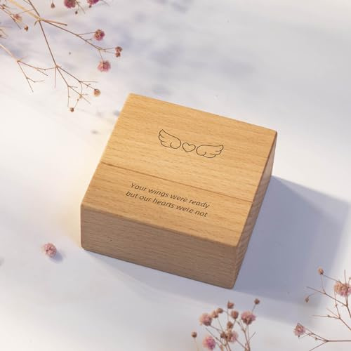 iwoohome Mini Urn for Ashes,Small Urn for Human Ashes,Ashes Keepsake,Pet Memorial Urn,Mini Cremation Urn for Pet or Human Ash,Perfect Memorial Ashes Urn for Men & Women (Square)