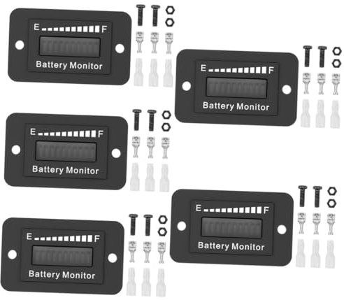 Gadpiparty 5sätze Golfwagen Batterieanzeige Mit Einstellbarem Voltometer Präziser Batteriestatusmesser Für Elektrofahrzeuge Gabelstapler Und Golf-carts Stilvolles Design