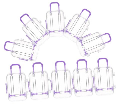 Abaodam Innovative Verpackungsbox 12 Stück Mini-koffer Süßigkeitenhalter Plastikkoffer Party-geschenkbox für Hochzeitsbedarf