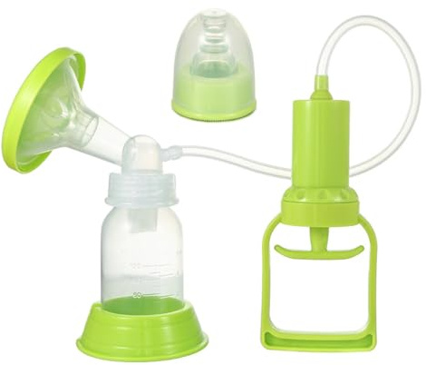 Manuelle Milchpumpe & Fläschchen-Set, tragbare Handmilchpumpe, einfache Bedienung, ohne Batterien, Milchsammler erforderlich