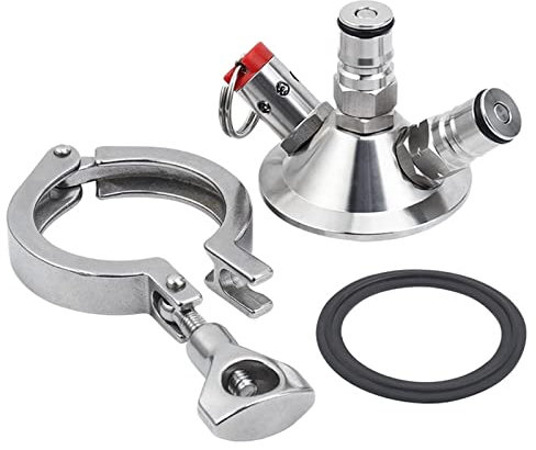 MNEVZX Brewing Accessory Ball Lock Tri-Clamp Conversion Kit, 2'' Commercial Beer Keg Adapter Brewing tools