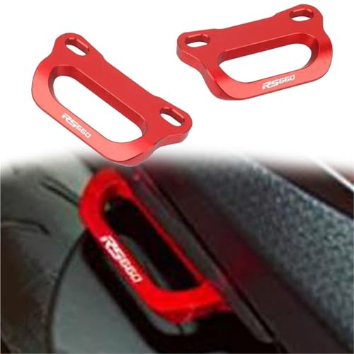 SOYTZBMK Rear Grab Bar Motorcycle CNC Aluminum Accessories Rear Passenger Pillion Seat Grab Handle Bar Hand Rail Armrest For Aprilia RS660 2020 2021 2022(Black- Silver)
