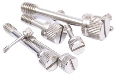Generisch 2~20 Stück M2 M2.5 M3 M4 M5M6M8 GB839 Schlitz-Handschraube aus Edelstahl 304, handfest anziehen, Anti-Lockerung, unverlierbare Rändelschraube(30mm,M8-2pcs)