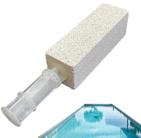 Wezalget Pumice Stone for Toilet Cleaning | Scouring Stick Pumice Cleaning Stone with Handle | Heavy Duty Cleaner Scrubber Powerful Stain Remover for Pool