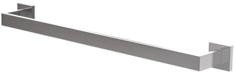 Amig - Porte-Serviettes de Salle de Bain Mod. Isla-1 | Support Mural pour Serviettes avec vis incluses | 600 x 80 x 55 mm | Acier Inoxydable | Argent Mat