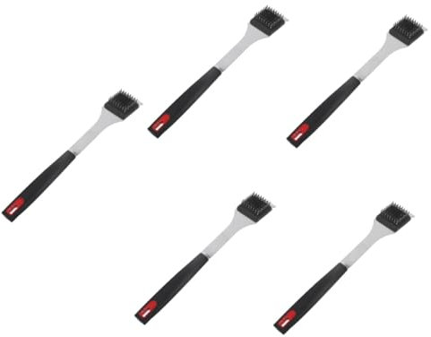 TOYANDONA 5piezas Cepillo De Limpieza para Parrillas De Inoxidable Mango Accesorio De Barbacoa para Limpiar Rejillas y Esquinas Difíciles Herramienta De BBQ y