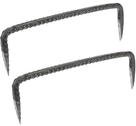 TOYANDONA Lot De 2 Clous à Double Épingle Robustes 5x19,5 Mm pour Travail du Bois Jardinage Fixation Sûre Acier Résistante Usage Extérieur