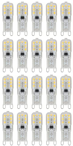 ISTOVO 20 x G9 5W LED Dimmable Capsule Bulb Sostituire Le Lampade A Luce AC220-240V, Caldo