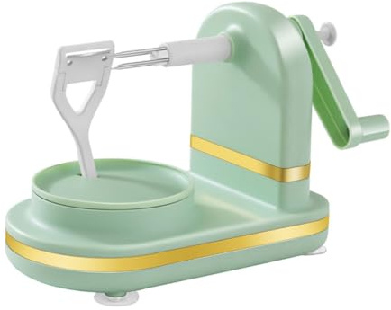 UKCOCO Pelador Manual de Frutas Multifuncional con Base Antideslizante y Acero Inoxidable para Cocina Herramienta Práctica y Duradera para Pelar Manzanas Naranjas y Papas Rápida y