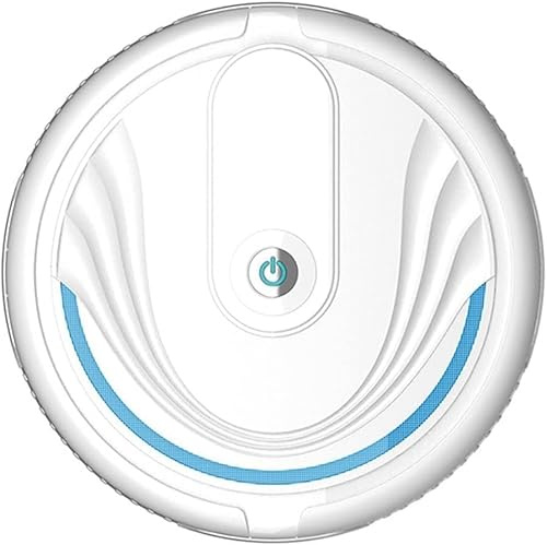 Robot Aspirapolvere Ricaricabile Smart Floor Robot Pulizia Aspirapolvere Spazzamento Automatico Robot Spazzatrice Aspirapolvere, White