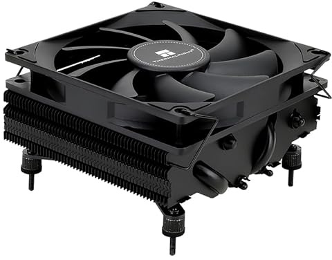 Thermalright TR AXP90-X47 CPU-kylare med låg profil, svart CPU-kylare med 90 mm PWM-fläkt, 90 mm, 4 värmerör och höjd 47 mm, för AMD AM4 AM5/Intel LGA 1700/115X/1851