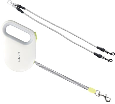 5m Guinzaglio per Cani Allungabile con 0,6m Corda a Doppio Testa, Nylon Pulsante di Freno Rapido Guinzaglio Retrattile, Retractable Dog Lead Senza Grovigli, Retractable Dog Leash per Cani Fino a 50kg