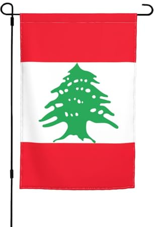 Drapeau du Liban imprimé drapeau de jardin double face pour l'extérieur Décoration intérieure ou extérieure 30,5 x 45,7 cm