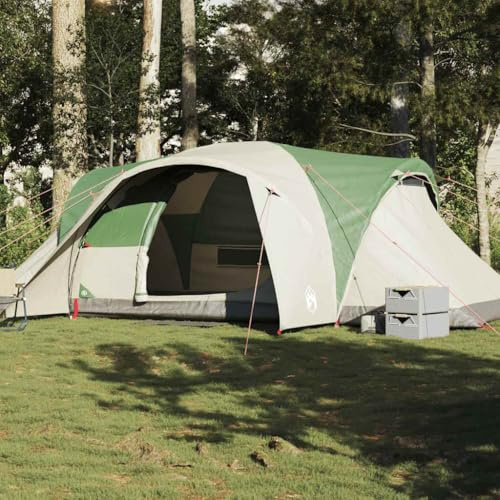 Owox Familienzelt 6P grün 494×370×190 cm Kuppelzelt 185T Polyester PU wasserabweisend schnell aufgebaut für Camping Trekking Angeln