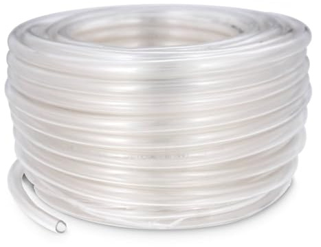 3S SuperSamaStore Tubo Scarico Condensa Trasparente Flessibile in Gomma Vinilica per Climatizzatore e Condizionatore, Ø Interno 6 mm - Esterno 9 mm, Rotolo 50 Metri