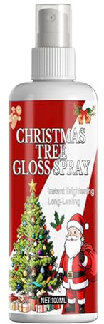 Plant Shine Spray, 100ML Holiday Ornament Cleaning Agent, 120g Weight Spray for Ball, Pine Branch, Wreath, Ribbon, Balloon, Winter Festival Display Decor