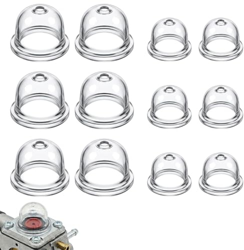 12 PièCes Poire D'AmorçAge Debroussailleuse 19 mm 22mm Tasse d'huile | pour Scie à Essence Tondeuse Machine Haie de Ventilateur Ampoule Amorcage Carburateur Etanchéité et Durabilité