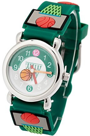 Montre bracelet pour enfant en silicone Étanche 3D Animaux Cartoon Affichage digital Enseignant Cadeau pour enfant Petite Fille Garçon, Grün Basketball