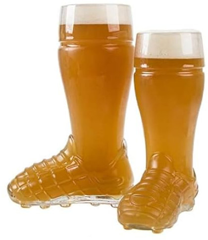 Chabrias Ltd Ultimate Beer Glass Football Rugby Boot Mug - Perfect for UEFA Euros, World Cup, and Soccer Fans! (Half Pint (10 oz / 284 ml))