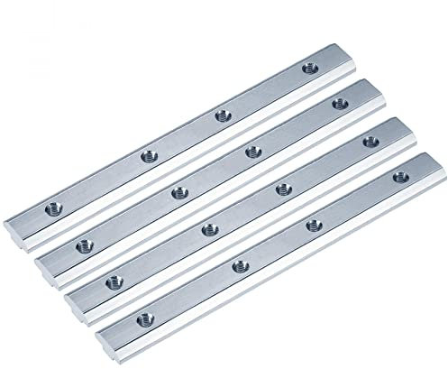 sourcing map Gerader Steckverbinder, 7 Zoll Verbindungshalterung für T-Nut der Serie 4040, Aluminium Strangpressprofil mit 8mm T-Nut, 4 Stück