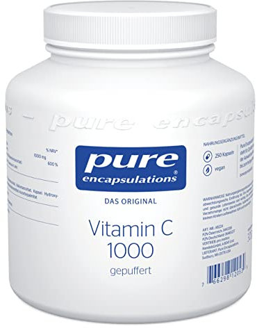 Pure Encapsulations Vitamin C gepuffert (1000mg) | Für ein starkes Immunsystem | 250 hochdosierte und magenschonende Kapseln | Schutz vor oxidativem Stress, Unterstützung der Kollagensynthese (Haut)