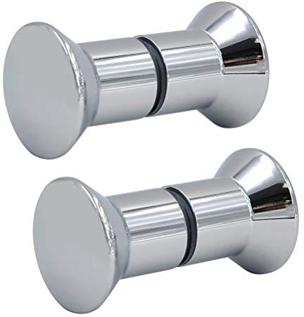 FOROREH Pomo de la puerta Pomo de la puerta Pomo del tocador Manija de aleación de aluminio y cromo, aleación de aluminio, manijas de la perilla de la puerta con 2 piezas de base de ducha cromada