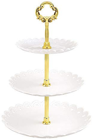 Cesta De Para Frutas, 3 Pisos Frutero De Alambre Diseño Abierto Estilo Nórdico Desmontable Para Conservan Frutas, Verduras, Bocadillos O Pan,White