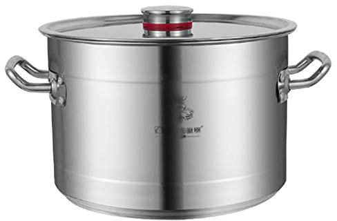 Stock Pot, Large Thick Stainless Steel Soup Pot with Lid for Catering Commercial Use for Gas Stove/Induction Cooker (10-80L) (Size : 80L)