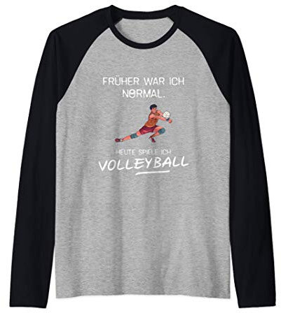 Volleyball Spruch Lustig Beachvolleyball Aufschlag Trikot Raglan