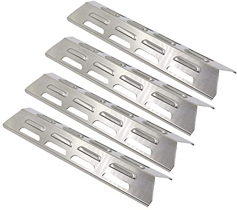 Denmay 41cm Brennerabdeckung für Blooma Kansas 4, Blooma Ultar 4, Uniflame 4 Brenner, Ultra Chef, Tepro Richfield, Edelstahl Flavorizer Bars Ersatzteile Heizplatten 4 Pack