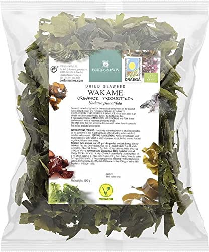 ALGUES DE MER SÉCHÉES - WAKAME BIO 100 g (sac en feuille) - PORTO MUINOS