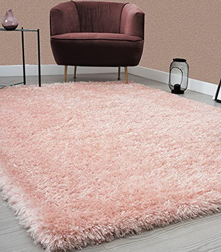 Mia's Teppiche Fiona Wohnzimmer, Schlafzimmer Rose 120x160 cm Hochflor