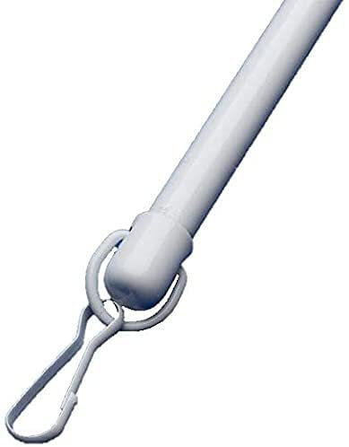 rewagi – Alu Schleuderstab, Schleuderstange, Gardinenzubehör - Farbe: weiß, aluminium – 4 Stück Länge: 75 cm, 100 cm (Farbe: weiß 100 cm)