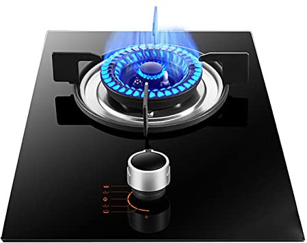IBOWZ Encimera de Gas Placa De Gas Estufa De Gas 1 Quemador 33 Cm Cocina De Gas De Vidrio Negro Placa De Gas De Catering Interior [Clase De Energía A] (Color : B(5.0KW), Size : LPG)