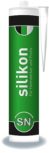 Bau- & Fenster-Silikon 310 ml Kartusche transparent, Innen/Aussenbereich, Dichtstoff für Anschluss- und Dehnungsfugen, wasserdicht, UV- und witterungsbeständig