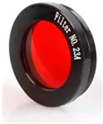 Teleskop-Zubehör-Set Okular for astronomische Teleskope, Okularlinse, Planeten und Nebelfilter, 6 Farbauswahl, 1,25 Zoll Teleskop-Kamera (Color : Red)