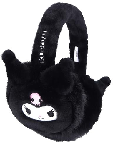 Roffatide Anime Earmuffs böses Kaninchen Black Earmuff Winter Earmuffs Girl Ski Adjustable Ear Covers for Cute Ear Warmer Outdoor Earmuff Fleece Lining
