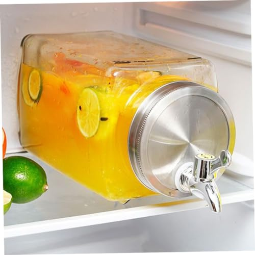 Getränkespender Glas Getränkespender 3L Getränkespender mit Zapfhahn Getränkespender Glas Getränkespender Wasserspender Kühlschrank Proofer Wasserspender Glas für Refrach