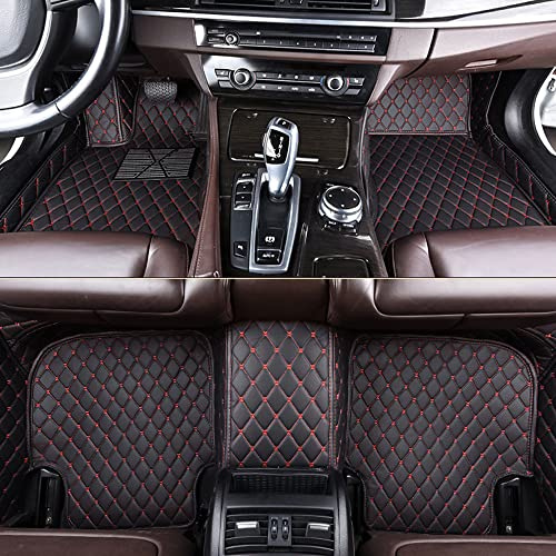 pour Acura CDX 2016-2021 Tapis de Sol de Voiture en Cuir Artificiel empêchez la Boue Le Sable la Graisse,Black 3-5 Seats