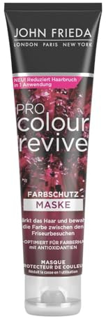 John Frieda PRO Colour Revive färgskyddsmask – innehåll: 150 ml – PH-optimerad för färgbevarande – minskar hårbrott i 1 applikation