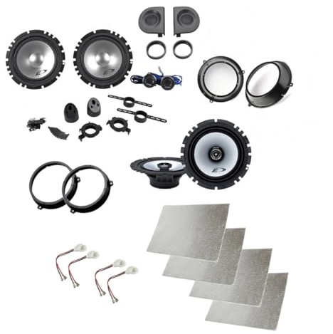 Superauto hi-fi Kit 6 Casse Compatibile con Fiat Panda dal 2003 al 2012 Altoparlanti Alpine Anteriore e Posteriore e Supporti Tweeter + insonorizzante Completo con Adattatori e Connettori