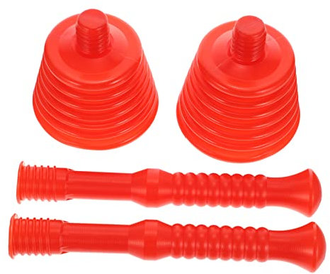 WHAMVOX Sturalavandino per WC in Gomma, 2 Pezzi, Rosso, Alta Pressione